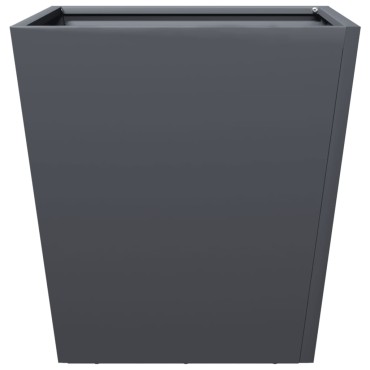 vidaXL Ζαρντινιέρες Κήπου 2 τεμ. Ανθρακί 40x40x40 εκ. από Ατσάλι