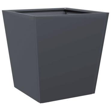 vidaXL Ζαρντινιέρες Κήπου 2 τεμ. Ανθρακί 40x40x40 εκ. από Ατσάλι