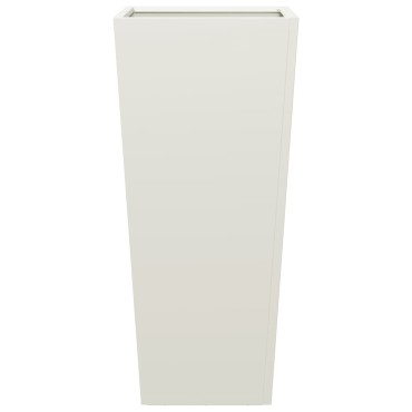 vidaXL Ζαρντινιέρες Κήπου 2 τεμ. Λευκό 35x35x75 εκ από Ατσάλι
