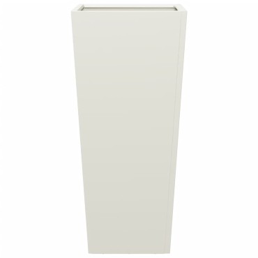 vidaXL Ζαρντινιέρες Κήπου 2 τεμ. Λευκό 35x35x75 εκ από Ατσάλι
