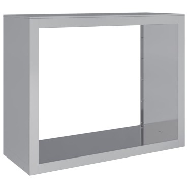 vidaXL Ράφι Καυσόξυλων 100x40x80 εκ. Γαλβανιζέ Ατσάλι