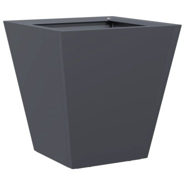 vidaXL Ζαρντινιέρες Κήπου 2 τεμ. Ανθρακί 30x30x30 εκ. από Ατσάλι