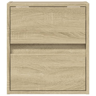 vidaXL Έπιπλα Τοίχου Τηλ. με LED 2 τεμ. Sonoma Δρυς 41x31x45cm