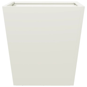 vidaXL Ζαρντινιέρες Κήπου 2 τεμ. Λευκό 40x40x40 εκ. από Ατσάλι