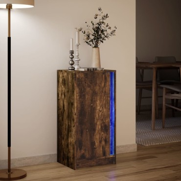 vidaXL Ντουλάπι με Φώτα LED Δρυς 42,5x34x85cm Επεξεργασμένο Ξύλο 1 τεμ.
