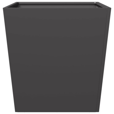 vidaXL Ζαρντινιέρες 2 τεμ. Μαύρο 50 x 50 x 50 εκ από Ατσάλι