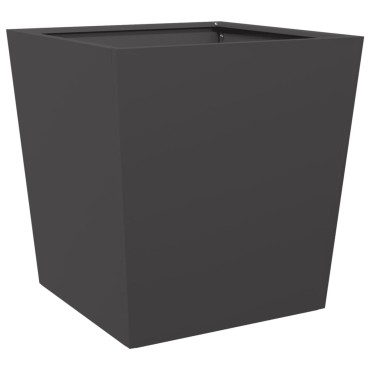 vidaXL Ζαρντινιέρες 2 τεμ. Μαύρο 50 x 50 x 50 εκ από Ατσάλι