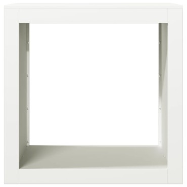 vidaXL Ράφι Καυσόξυλων Λευκό 60x40x60 εκ. Ατσάλινο