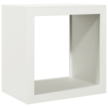 vidaXL Ράφι Καυσόξυλων Λευκό 60x40x60 εκ. Ατσάλινο