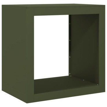 vidaXL Ράφι Καυσόξυλων Πράσινη 60x40x60 εκ. Ατσάλινο