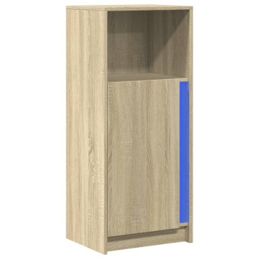 vidaXL Ντουλάπι με Φώτα LED Sonoma Δρυς 42,5x34x100cm Επεξ. Ξύλο 1 τεμ.