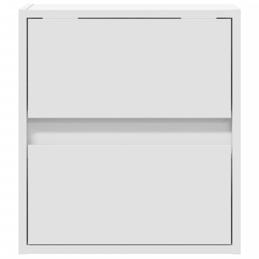 vidaXL Έπιπλο Τοίχου Τηλεόρασης με LED Λευκό 41x31x45cm