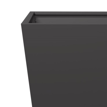 vidaXL Ζαρντινιέρα Μαύρη 30x30x30 εκ. από Ατσάλι