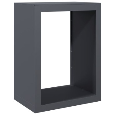vidaXL Ράφι Καυσόξυλων Ανθρακί 60x40x80 εκ. Ατσάλινο