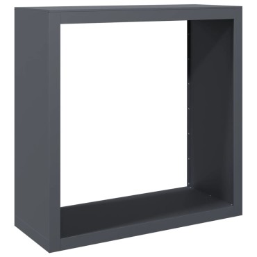 vidaXL Ράφι Καυσόξυλων Ανθρακί 100x40x100 εκ. Ατσάλινο