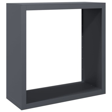 vidaXL Ράφι Καυσόξυλων Ανθρακί 100x40x100 εκ. Ατσάλινο