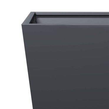 vidaXL Ζαρντινιέρες Κήπου 2 τεμ. Ανθρακί 50x50x50 εκ. από Ατσάλι