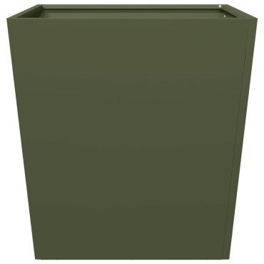 vidaXL Ζαρντινιέρες Κήπου 2 τεμ. Λαδί 50x50x50 εκ. από Ατσάλι