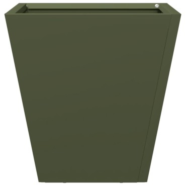 vidaXL Ζαρντινιέρα Κήπου Λαδί 40x40x40 εκ. από Ατσάλι
