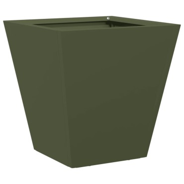 vidaXL Ζαρντινιέρα Κήπου Λαδί 40x40x40 εκ. από Ατσάλι