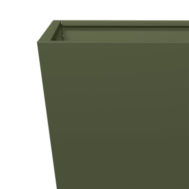 vidaXL Ζαρντινιέρα Κήπου Λαδί 40x40x40 εκ. από Ατσάλι