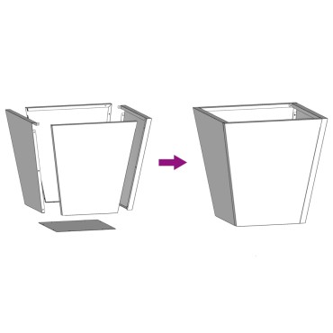 vidaXL Ζαρντινιέρα Κήπου Λαδί 40x40x40 εκ. από Ατσάλι