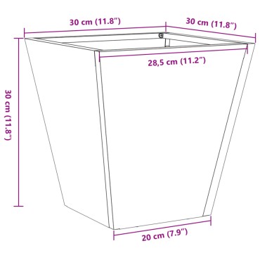 vidaXL Ζαρντινιέρα Κήπου Λαδί 40x40x40 εκ. από Ατσάλι
