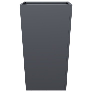 vidaXL Ζαρντινιέρες Κήπου 2 τεμ. Ανθρακί 45x45x75 εκ. από Ατσάλι