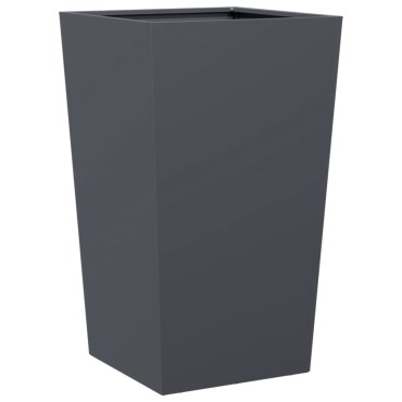vidaXL Ζαρντινιέρες Κήπου 2 τεμ. Ανθρακί 45x45x75 εκ. από Ατσάλι