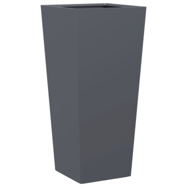 vidaXL Ζαρντινιέρα Κήπου Ανθρακί 35x35x75 εκ από Ατσάλι