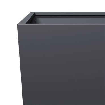 vidaXL Ζαρντινιέρα Κήπου Ανθρακί 35x35x75 εκ από Ατσάλι
