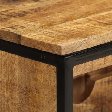 vidaXL Ραφιέρα Κρασιών για 9 Μπουκάλια 55x33x70cm Μασίφ Ξύλο Μάνγκο 1 τεμ.