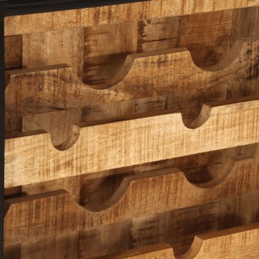 vidaXL Ραφιέρα Κρασιών για 9 Μπουκάλια 55x33x70cm Μασίφ Ξύλο Μάνγκο 1 τεμ.
