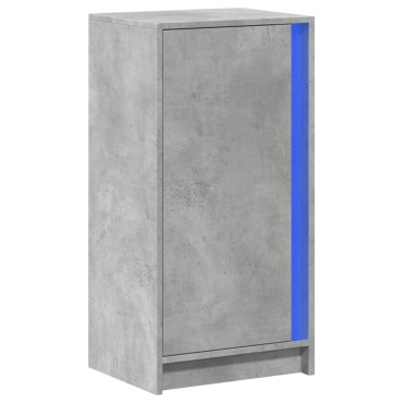 vidaXL Ντουλάπι με Φώτα LED Γκρι Σκυρ. 42,5x34x85cm Επεξ. Ξύλο 1 τεμ.