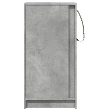 vidaXL Ντουλάπι με Φώτα LED Γκρι Σκυρ. 42,5x34x85cm Επεξ. Ξύλο 1 τεμ.