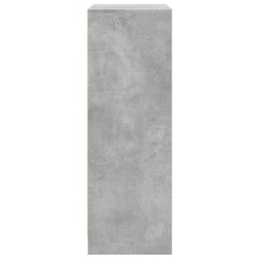 vidaXL Ντουλάπι με Φώτα LED Γκρι Σκυρ. 77x34x100cm Επεξεργασμένο Ξύλο 1 τεμ.