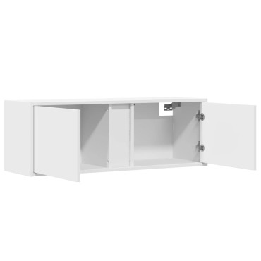 vidaXL Έπιπλο Τοίχου Τηλεόρασης με LED Λευκό 100x31x35cm
