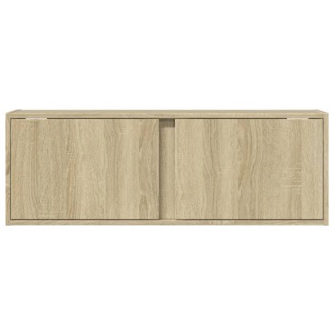 vidaXL Έπιπλο Τοίχου Τηλεόρασης με LED Sonoma Δρυς 100x31x35cm