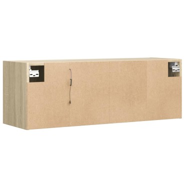 vidaXL Έπιπλο Τοίχου Τηλεόρασης με LED Sonoma Δρυς 100x31x35cm