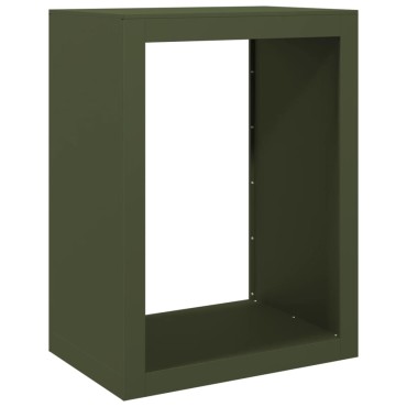 vidaXL Ράφι Καυσόξυλων Πράσινη 60x40x80 εκ. Ατσάλινο