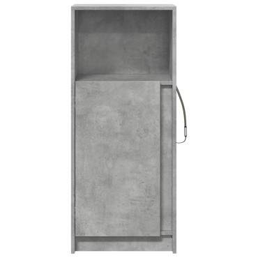 vidaXL Ντουλάπι με Φώτα LED Γκρι Σκυρ. 42,5x34x100cm Επεξ. Ξύλο 1 τεμ.