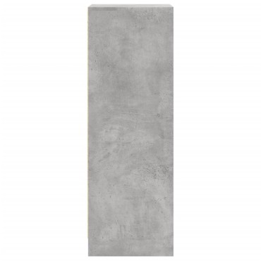 vidaXL Ντουλάπι με Φώτα LED Γκρι Σκυρ. 42,5x34x100cm Επεξ. Ξύλο 1 τεμ.