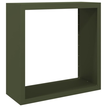 vidaXL Ράφι Καυσόξυλων Πράσινη 100x40x100 εκ. Ατσάλινο