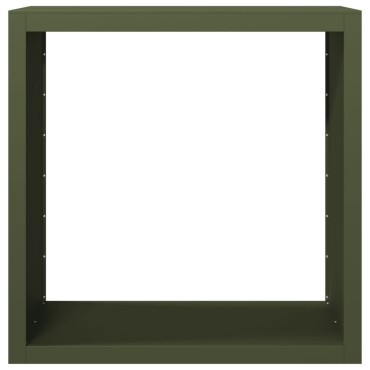 vidaXL Ράφι Καυσόξυλων Πράσινη 100x40x100 εκ. Ατσάλινο