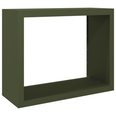 vidaXL Ράφι Καυσόξυλων Πράσινη 100x40x80 εκ. Ατσάλινο