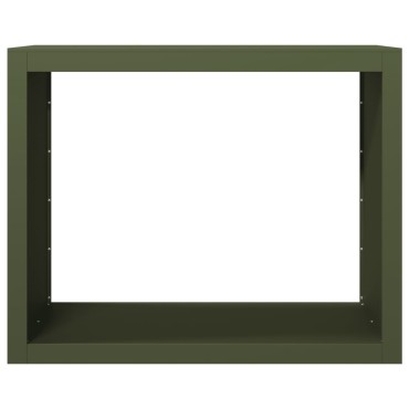 vidaXL Ράφι Καυσόξυλων Πράσινη 100x40x80 εκ. Ατσάλινο
