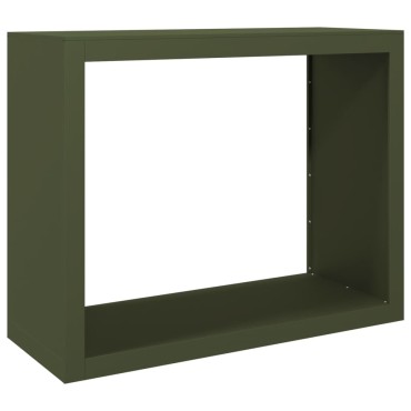 vidaXL Ράφι Καυσόξυλων Πράσινη 100x40x80 εκ. Ατσάλινο