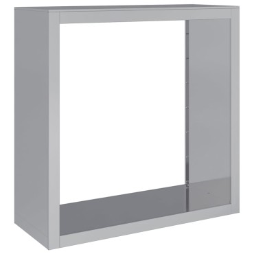 vidaXL Ράφι Καυσόξυλων 100x40x100 εκ. Γαλβανιζέ Ατσάλι