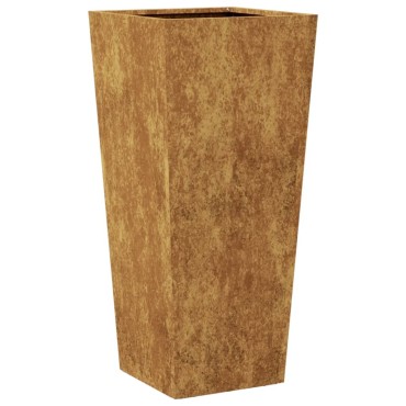 vidaXL Ζαρντινιέρες Κήπου 2τεμ. 35x35x75 εκ Ατσάλι Σκληρυθέν στον Αέρα