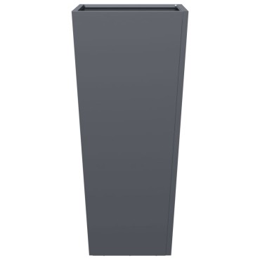 vidaXL Ζαρντινιέρες Κήπου 2 τεμ. Ανθρακί 35x35x75 εκ. από Ατσάλι